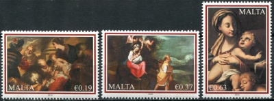 Мальта. 2010. Рождество. Картины (Серия Почтовых марок. MNH OG)
