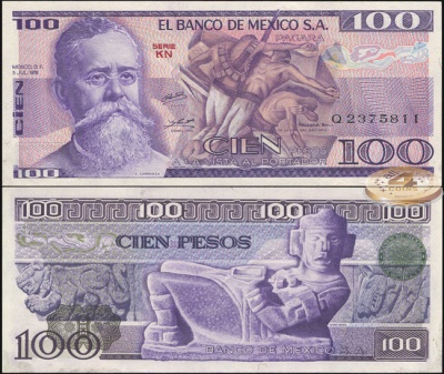 Мексика. 100 песо (Unc) 1978