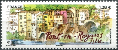 Франция. 2021. Понт-ан-Руайан, Изер (Почтовая марка. MNH OG)