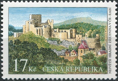 Чехия. 2015. Раби - крупнейшие руины замка в Чехии (Почтовая марка. MNH OG)