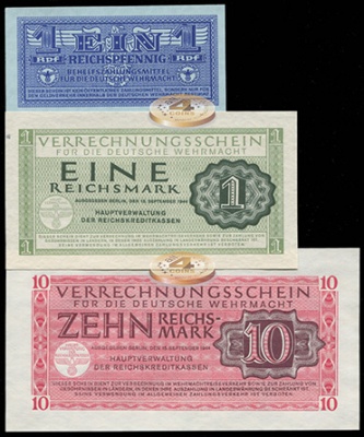 Германия [3й рейх]. Набор №1 (Unc. 3 банкноты) 1942-44