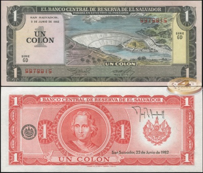 Сальвадор. 1 колон (Unc) 1982