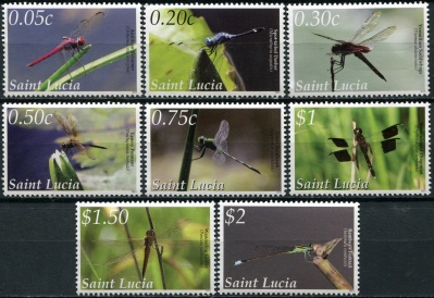 Сент-Люсия. 2013. Разнообразие видов стрекоз Сент-Люсии (Серия. MNH OG)