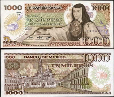 Мексика. 1000 песо (Unc) 1985