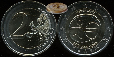 Нидерланды. 2 евро. 2009 (Unc. Биметалл)