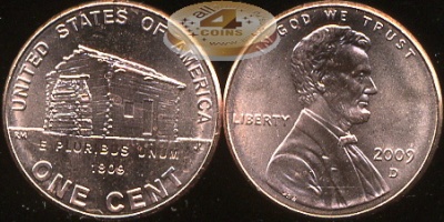 США. 1 цент. 2009.D (Unc)