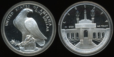 США. 1 доллар. 1984.S (Proof. Серебро)