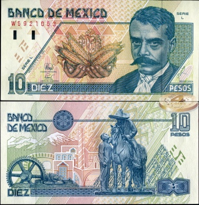 Мексика. 10 песо (Unc) 1994