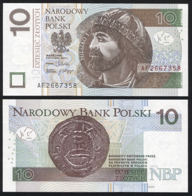Польша. 10 злотых (Unc) 2014
