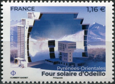 Франция. 2022. Одейлийская солнечная печь (Почтовая марка. MNH OG)