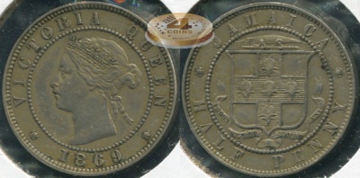 Ямайка. 1/2 пенни. 1869 (aUnc)