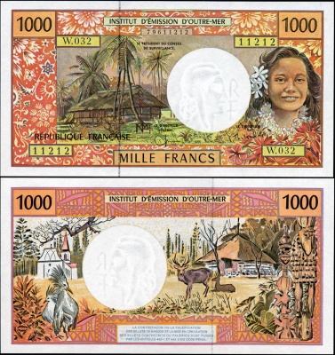 Французская Полинезия. 1000 франков (Unc) 1996
