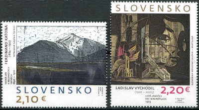 Словакия. 2020. Искусство Словакии (Серия Почтовых марок. MNH OG)