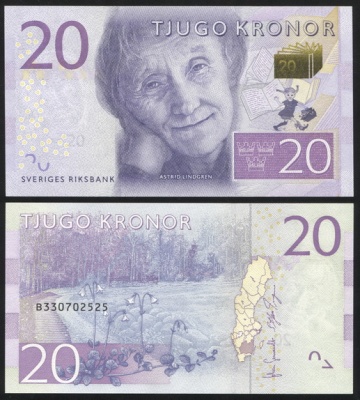 Швеция. 20 крон (Unc) 2015