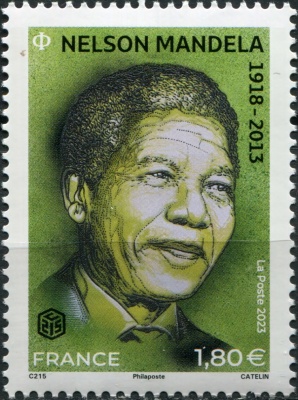 Франция. 2023. Нельсон Мандела, президент Южной Африки (Почтовая марка. MNH OG)