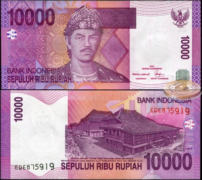 Индонезия. 10000 рупий (Unc) 2008