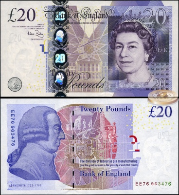 Великобритания (Англия). 20 фунтов (Unc) 2006