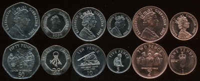Гибралтар. Набор №4 (6 монет) 2005
