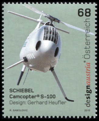 Австрия. 2015. Schiebel Camcopter S-100 (Почтовая марка. MNH OG)