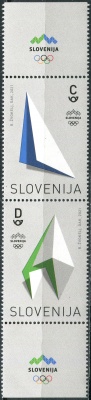Словения. 2021. Летние Олимпийские игры 2020 - Токио, Япония 2021 (Сцепка. MNH OG)