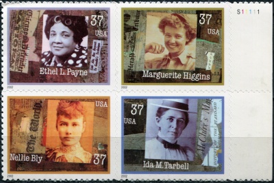 США. 2002. Знаменитые женщины-журналисты (Сцепка. MNH OG)