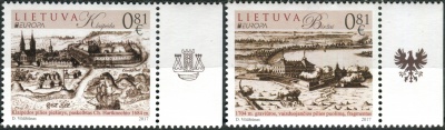 Литва. 2017. Замки (I) (Серия Почтовых марок. MNH OG)