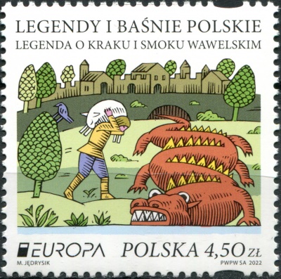 Польша. 2022. Истории и мифы (Почтовая марка. MNH OG)