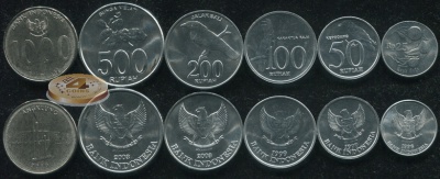 Индонезия. Набор №8 (6 монет) 1994-2010