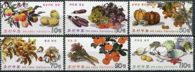 КНДР. 2014. Овощи и фрукты (Серия. MNH OG)