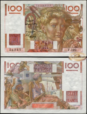 Франция. 100 франков (Unc) 1949