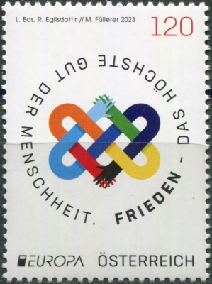 Австрия. 2023. Мир - высшая ценность человечества (Почтовая марка. MNH OG)