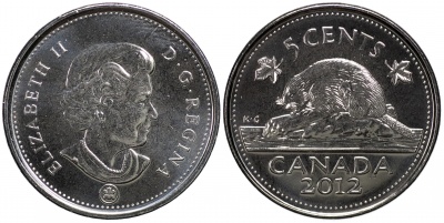 Канада. Монета 5 центов. 2012 (KM#491. Unc)