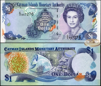 Каймановы о-ва. 1 доллар (Unc) 2001