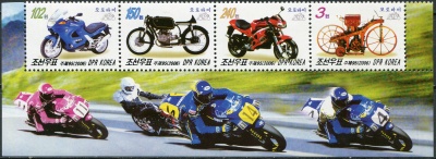 КНДР. 2006. Мотоциклы (Сцепка. MNH OG)