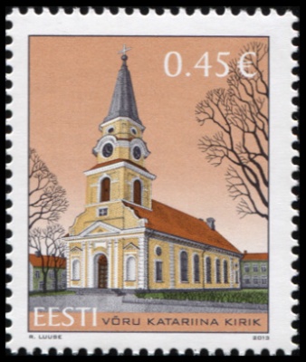Эстония. 2013. Церковь Святой Екатерины в Выру (Почтовая марка. MNH OG)