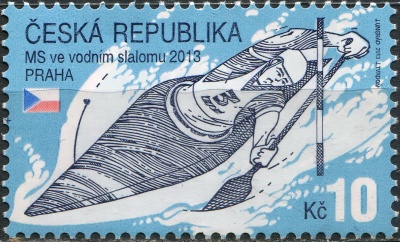 Чехия. 2013. Чемпионат мира по гребному слалому на каноэ (Почтовая марка. MNH OG)