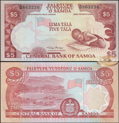 Самоа. 5 тала (Unc) 2002