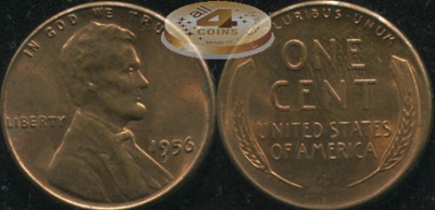 США. 1 цент. 1956 (Unc)