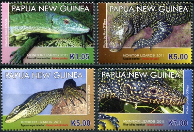 Папуа Новая Гвинея. 2011. Вараны (Серия. MNH OG)