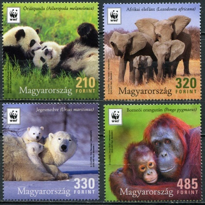Венгрия. 2018. Знаковые животные Земли (Серия Почтовых марок. MNH OG)