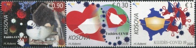 Косово. 2020. Осведомленность о COVID-19 (Сцепка. MNH OG)