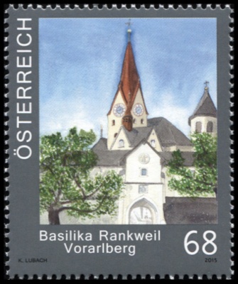 Австрия. 2015. Базилика Ранквайль Форарльберг (Почтовая марка. MNH OG)
