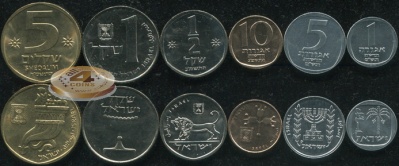 Израиль. Набор №4 (6 монет) 1980-85