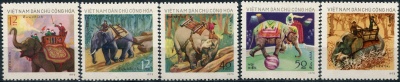 Вьетнам. 1973. Азиатский слон и его использование (Серия. MNH OG)