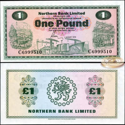 Ирландия Северная. 1 фунт (Unc) 1978
