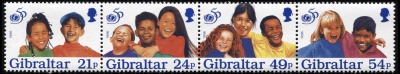 Гибралтар. 1996. 50 лет UNICEF (Сцепка. MNH OG)