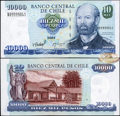 Чили. 10000 песо (Unc) 2005