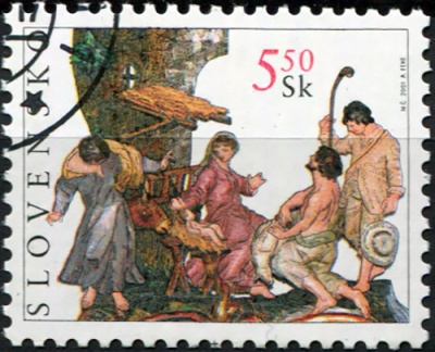 Словакия. 2001. Рождество (Почтовая марка. CTO Гашеная)