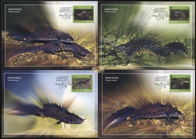 Эстония. 2010. Гребенчатый тритон (Triturus cristatus) (Серия KMX. Mint)