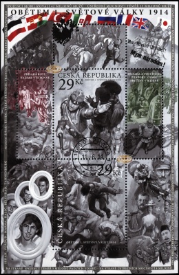 Чехия. 2014. Памяти жертв Первой Мировой войны (Блок. CTO Гашеная)